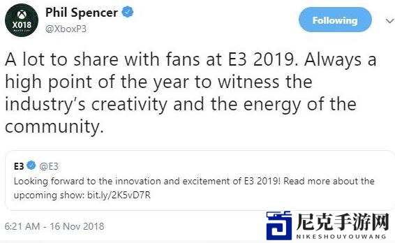 索尼告别E3？Xbox老大暗讽：我们有海量新料发布哦